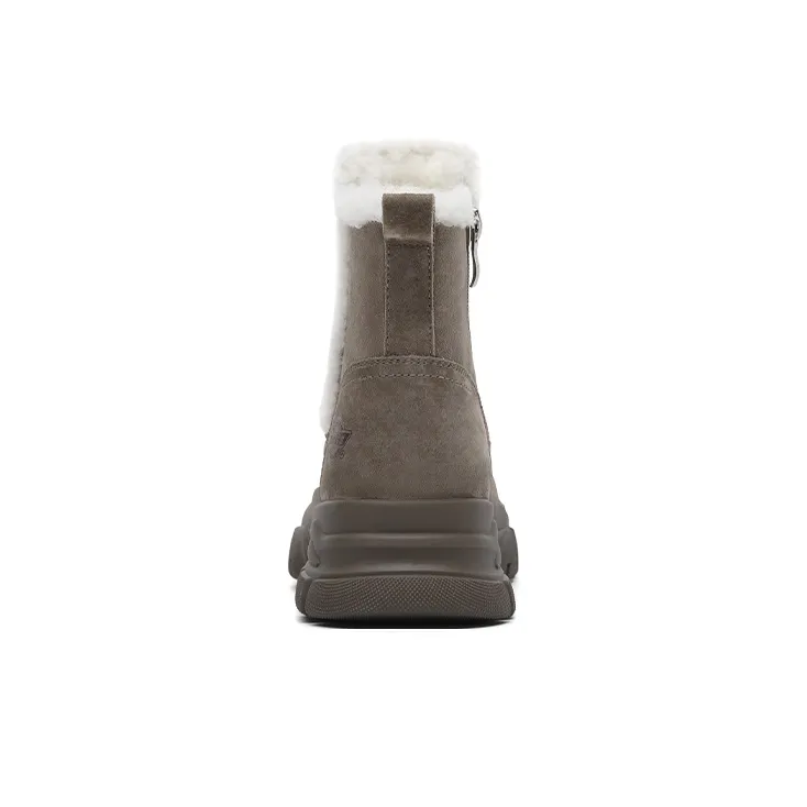 Dickies Warm Slip Resistant 11.5cm Snow Boots 4.5cm Women's Camel-3