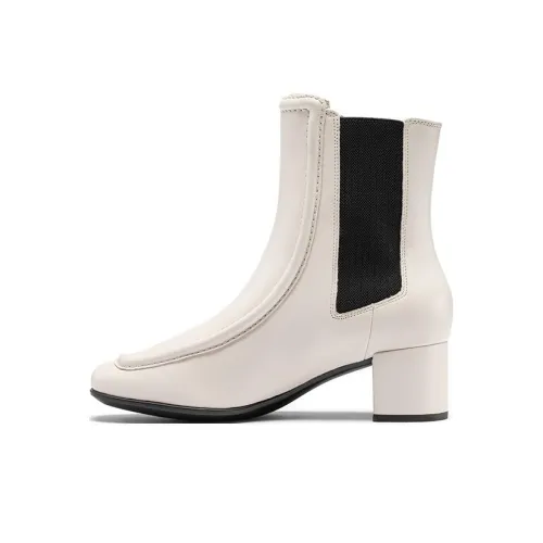 Ecco Shape 35 Square Sculpted 35 Square Toe Collection Short Chelsea Boots Women's Beige