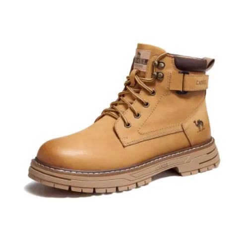 CAMEL Breathable And Wear-resistant Knee-High Outdoor Boots Men's Desert Yellow