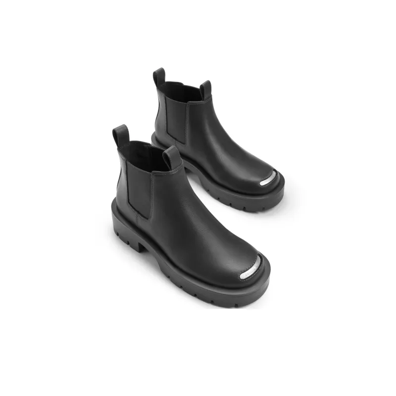 CHARLES&KEITH Short Chelsea Boots 4.3cm Women's-5