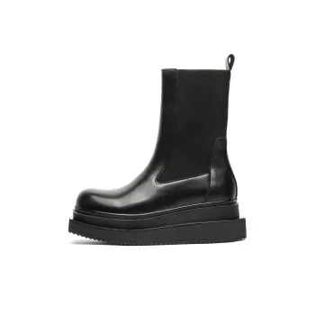 V ZERO FIVE Crew Chelsea Boots Unisex Black