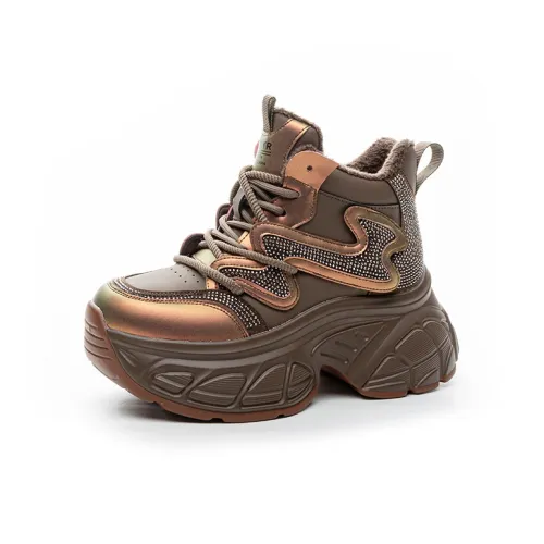 The Mystery Of Glamour Height Increasing Warmth Mid-Top Chunky Sneakers Women's
