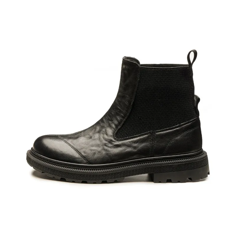 LEYGMENLG Short Chelsea Boots 3cm Men's Black-0