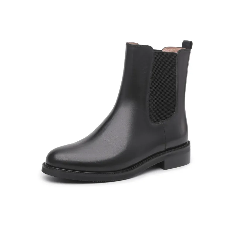 Chrisdien Deny Short Chelsea Boots 3CM Women's Black-1