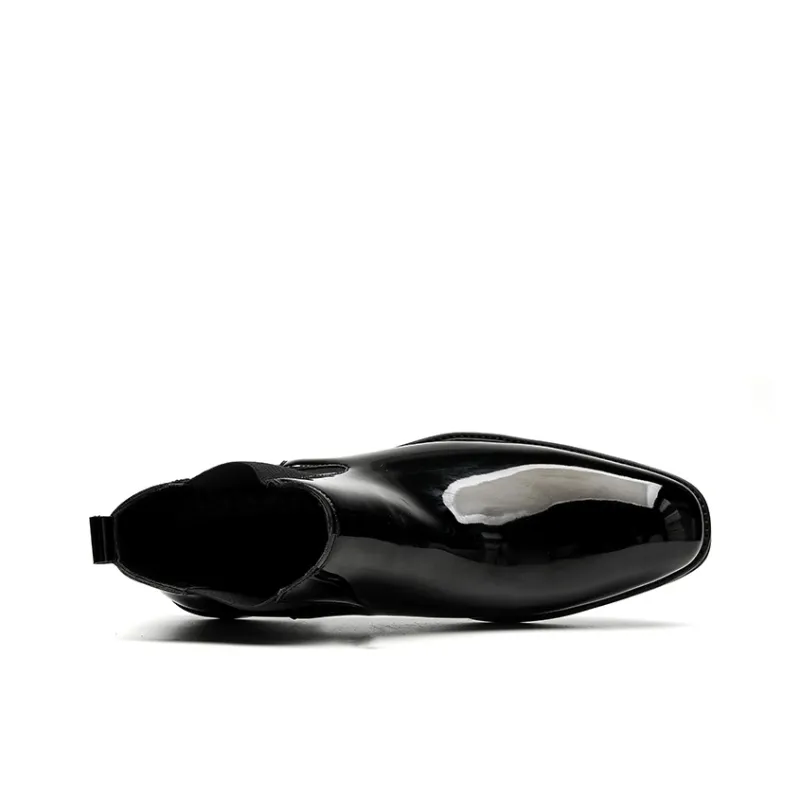 Beidouniao Chelsea Boots Men's Black-4