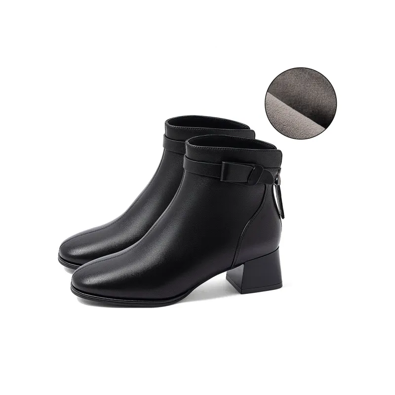 COMELY Ankle Boots Women's Dark Brown/Black/Ecru-21
