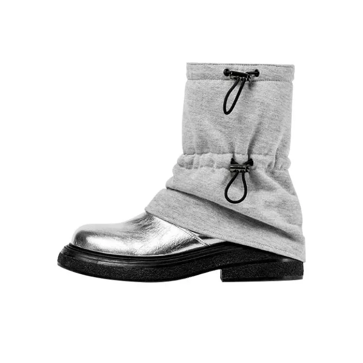Wonderful Couple Ankle Boots 4.5cm Women's Silver-0