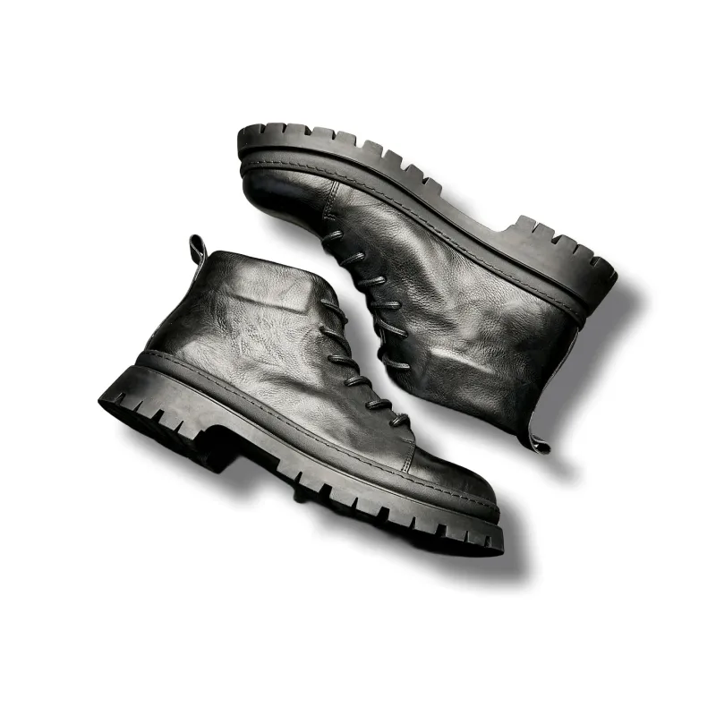 Brounvanm Ankle Boots 3.5CM Men's Black-2