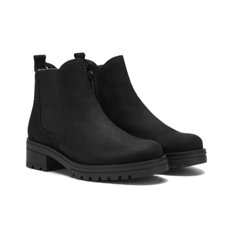 Gabor Short Chelsea Boots 3cm Women's Black-3