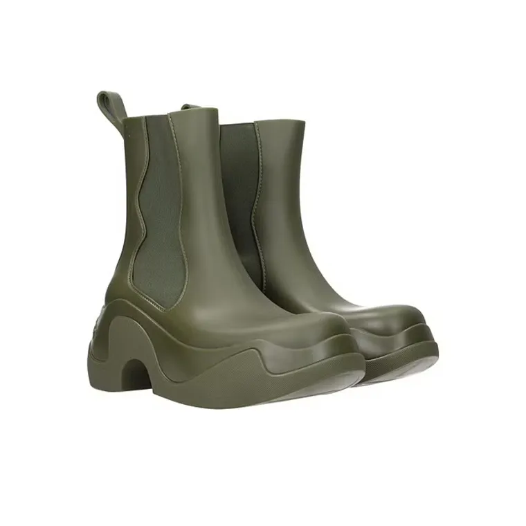 XOCOI Short Chelsea Boots Women's Green-1