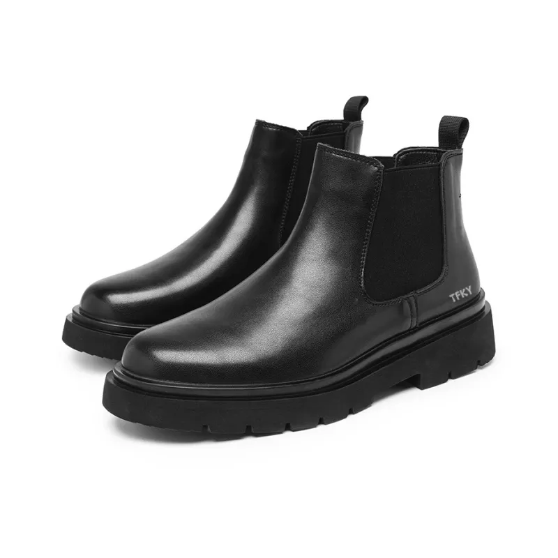 TFKY Short Chelsea Boots Men's Black-2
