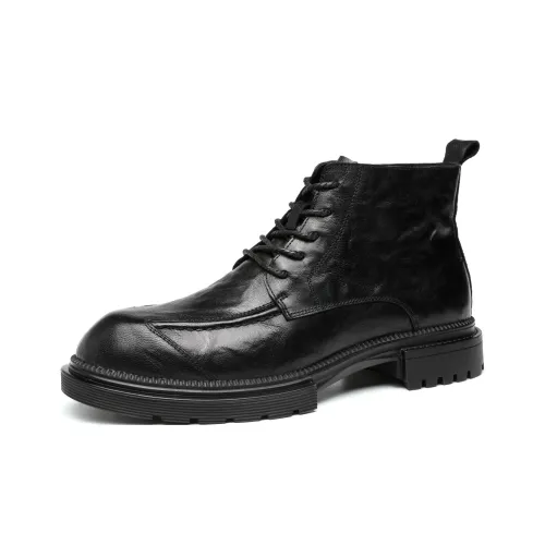 FAPAI Ankle Boots Men Black