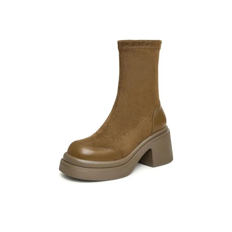 TATA Ankle Boots Women's Black/Brown-7