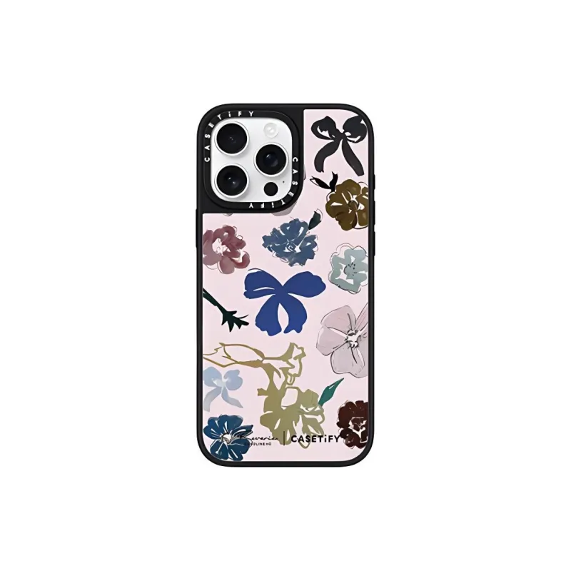 CASETIFY TPU Material Bow Flowers Phone Cases Compatible With IPhone 16 Pro Max/16 Pro/15 Pro Max Trendy-1