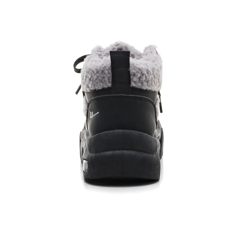 Warrior Warm And Wear Resistant Short Snow Boots Women's Black Gray-4