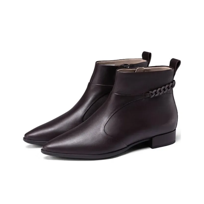 Ecco Short Chelsea Boots 2cm Women's Coffee-1