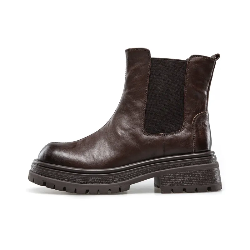 KANGNAI Crew Chelsea Boots Women's Black-5