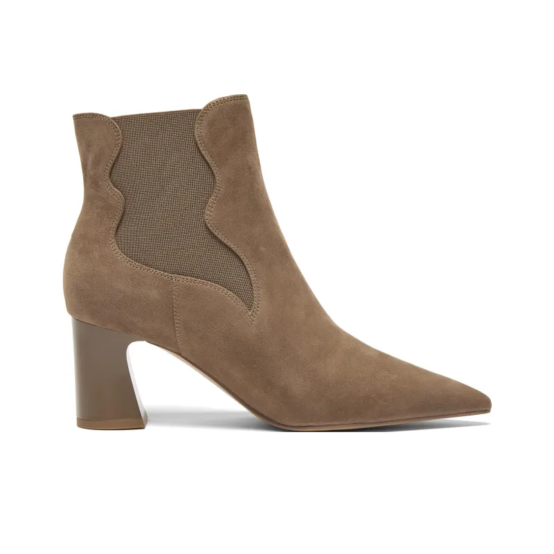 Joypeace Caramel Mocha Short Chelsea Boots Women's-7