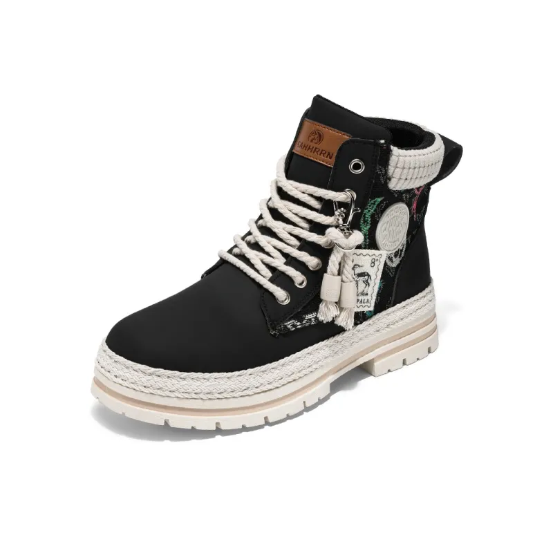 CAHHRRN Ankle Boots Men Black-6