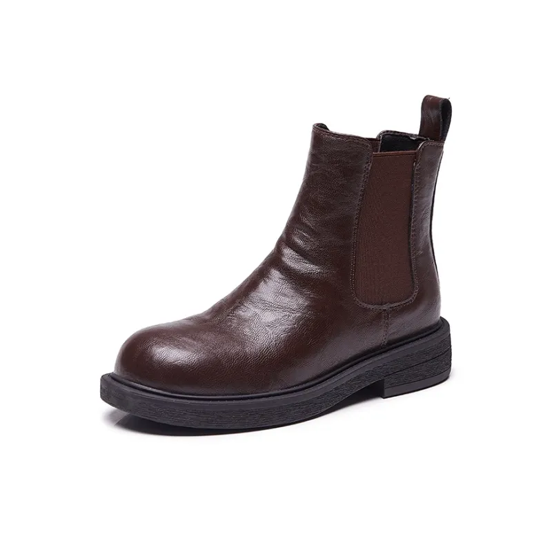 Bull Charm Short Chelsea Boots 4cm Women's-7