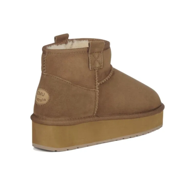 EMU Australia Short Snow Boots Women's Autumn Chestnut-2
