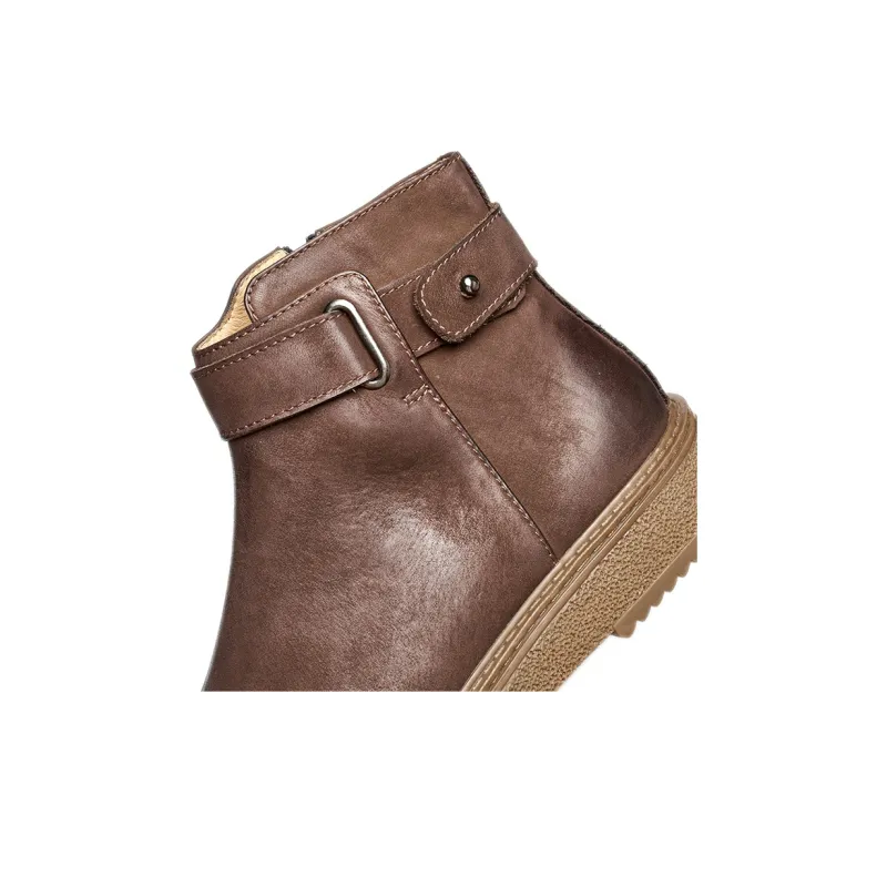 MANSA Chelsea Boots Short British Vintage Fashion-10