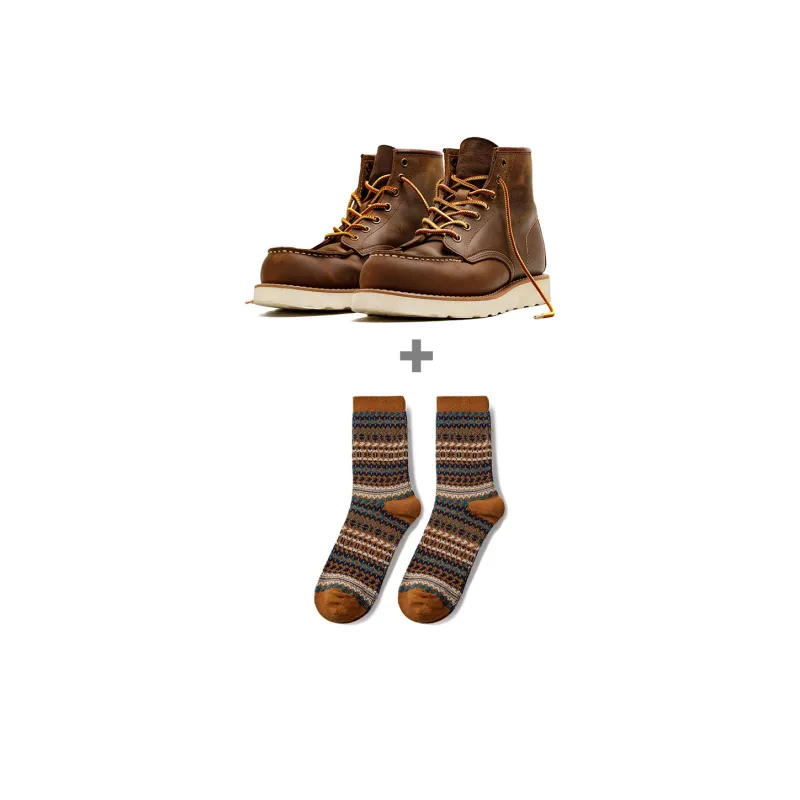 MADEN 875 Ankle Length Martin Boot Platform Men's Brown-3