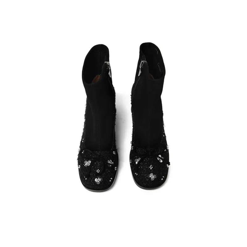 CAMEIDO Ankle Boots 6cm Women's Black-7