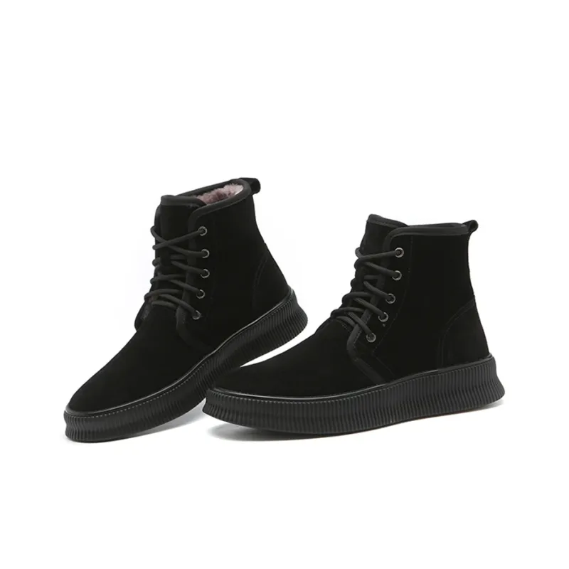YEDANI Crew Snow Boots 4cm Men's Black-2