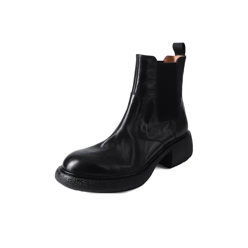 XIAOAJUE Short Chelsea Boots 4.5cm Women's