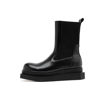 Chi Wolf Short Chelsea Boots Men's Black