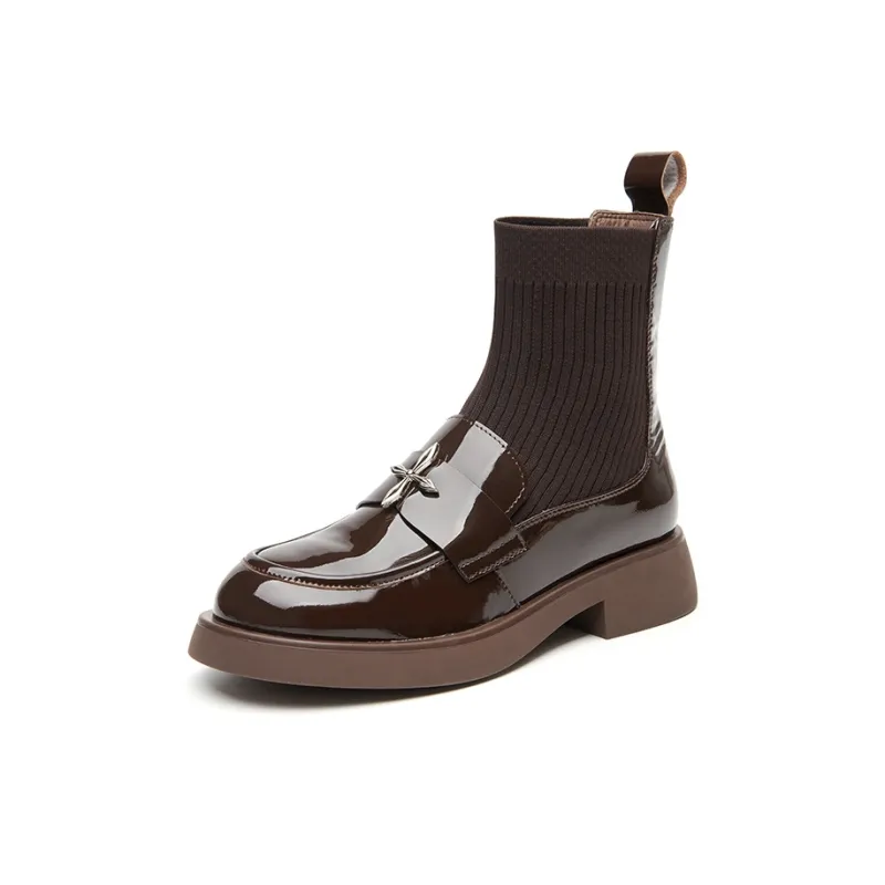 DG Ankle Boots Women's Black/Brown-3