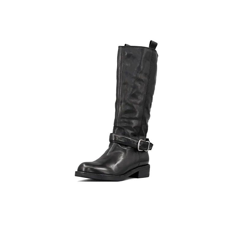 ZSBELLA Knee high Boots 4CM Women's Black-1