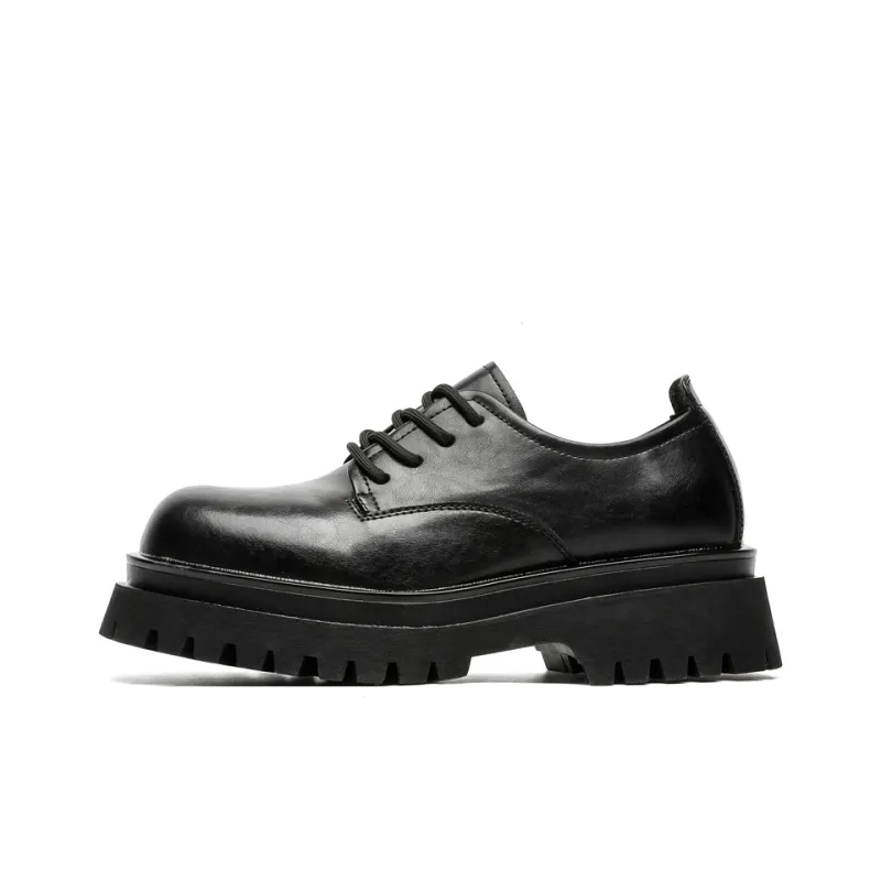 Chi Wolf Derby Shoes Low-Top Casual Shoes Unisex Black-7