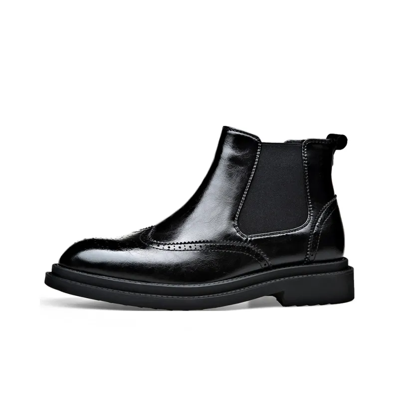 WEISHIBANGWEI Short Chelsea Boots Men's-0