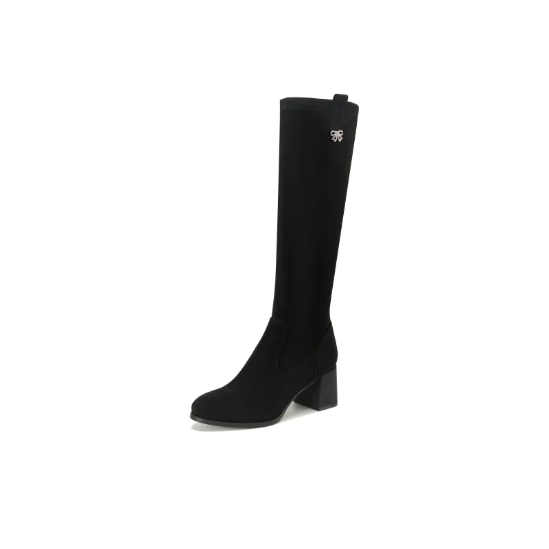 JOSINY Knee high Boots 6cm Women's Black-1