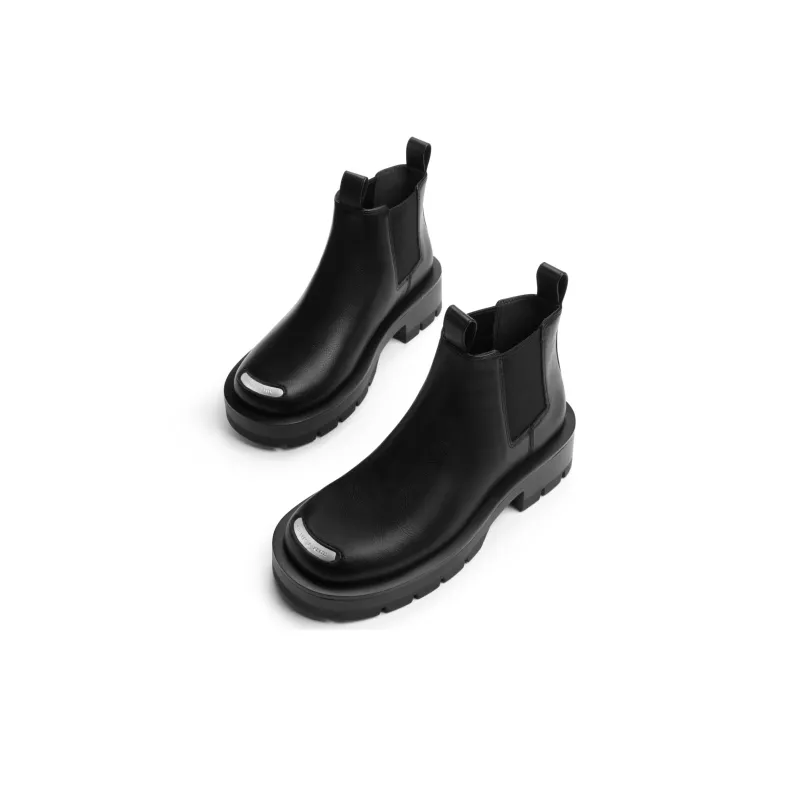 CHARLES&KEITH Short Chelsea Boots 4.3cm Women's-2