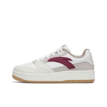 Anta Life Collection Wear resistant And Lightweight Low Top Skateboard Shoes Men's White Gray Red