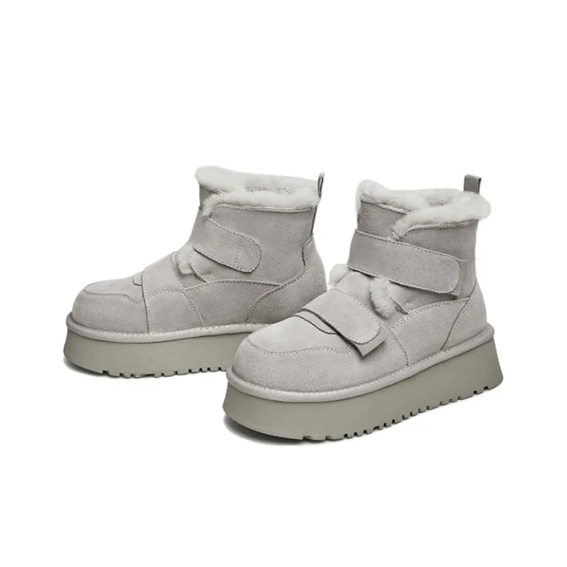 BASTO Snow Boots Women's Black/Brown/Gray-13