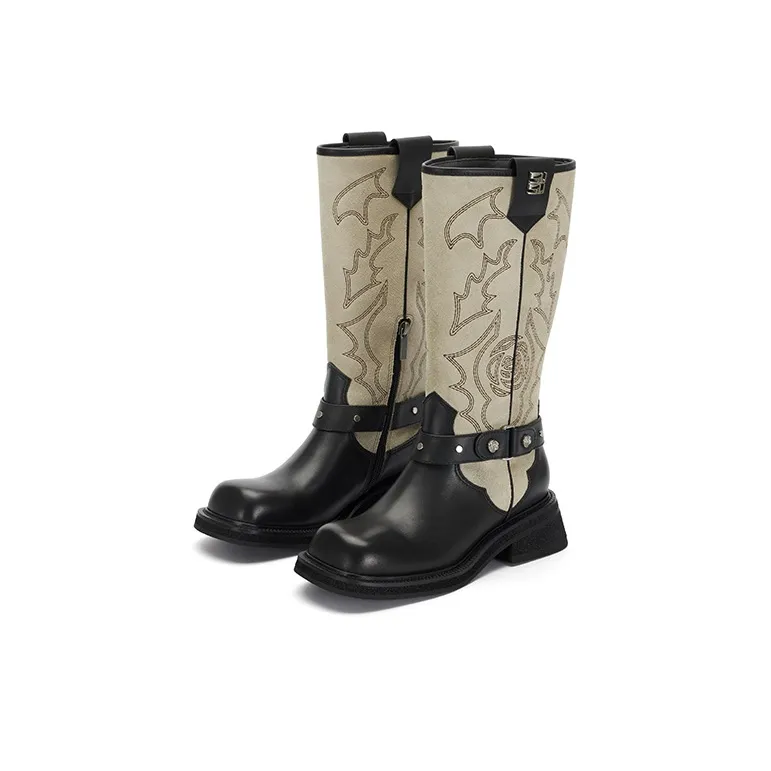 SUGARSU Knee high Boots Women's Black-2