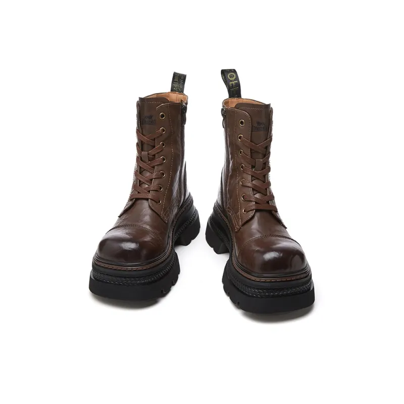 LONSDALE Knee High Martin Boot Women's Brown-1