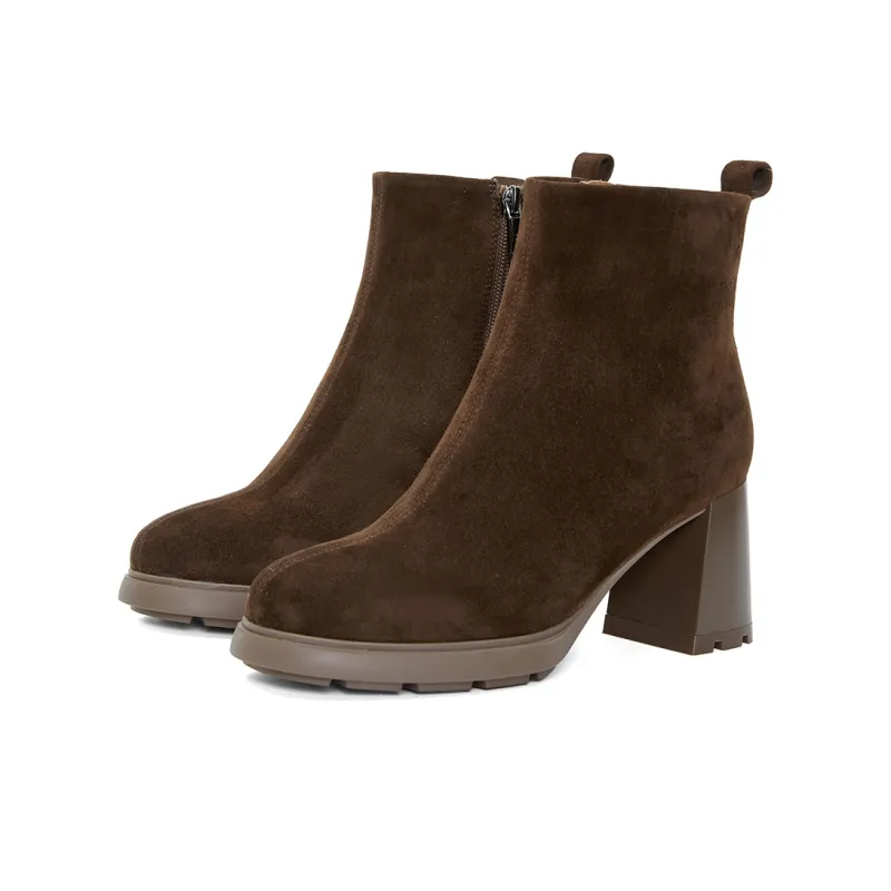 PT'SON Ankle Boots Women's Black, Dark Brown-23