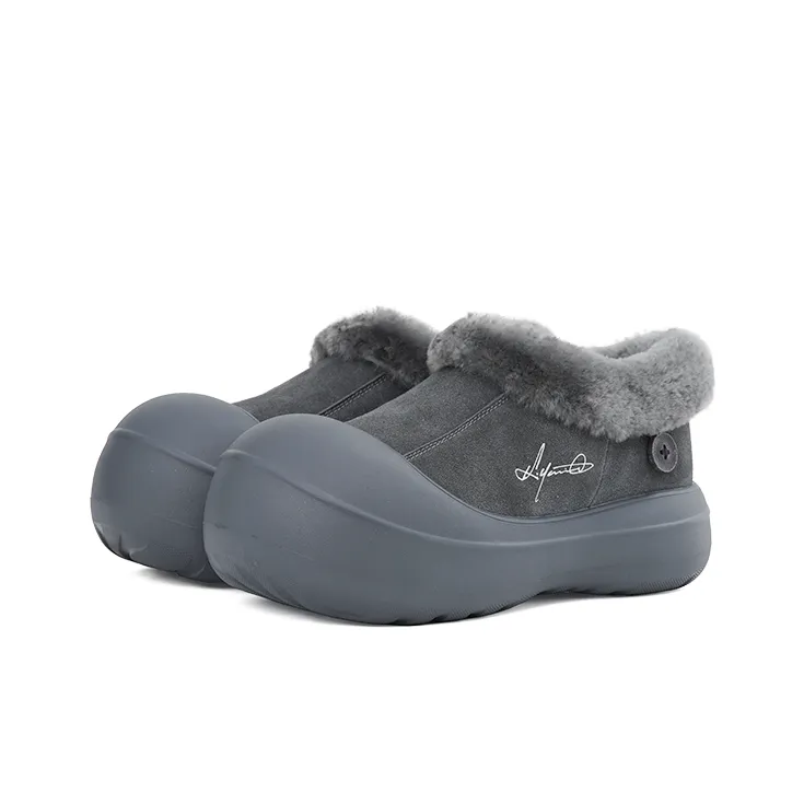KILLWINNER Warm And Wear Resistant Ankle Length Snow Boots Women's Gray-2