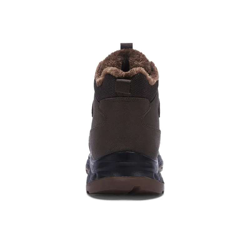 Warrior Warm Height Increasing Wear Resistant Slip Resistant Short Mid Calf Outdoor Boots Men's Brown-2