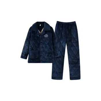 Maultiay Pajama Set Men's Elegant Blue