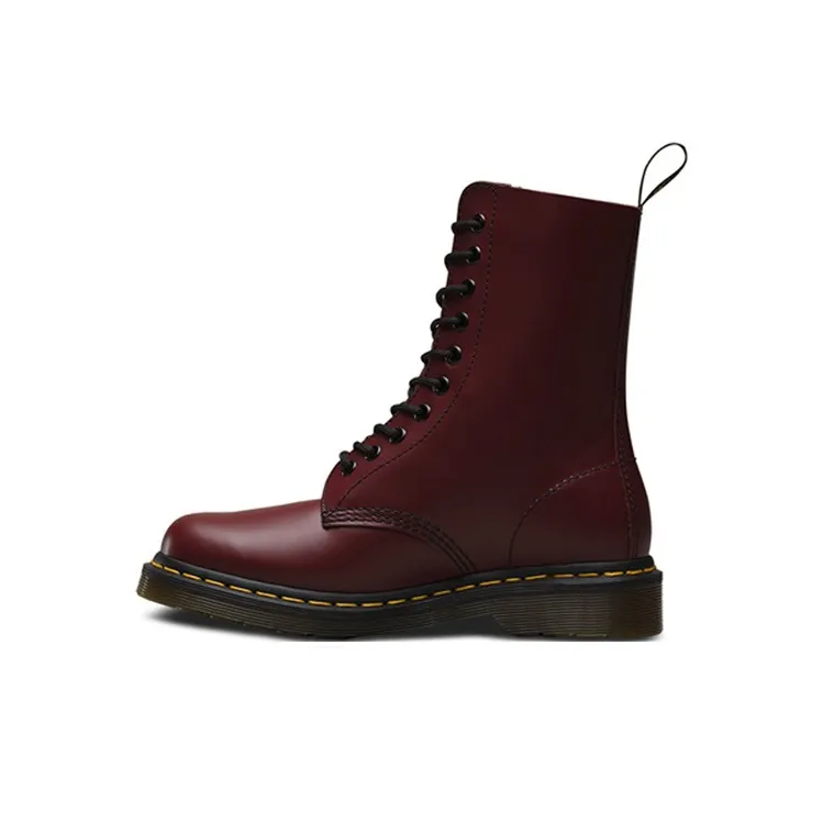 Dr.Martens 1490 Black Smooth Classic 10 Martin Boots Couple Style Red-0