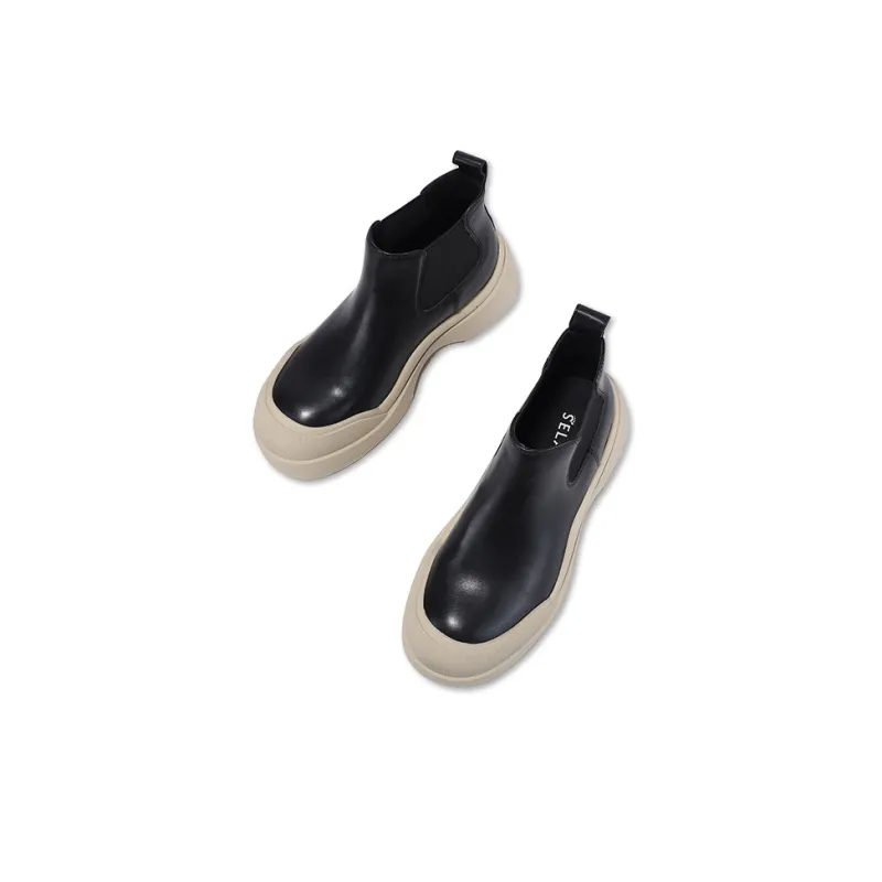 SELAIYA Short Chelsea Boots 4.5cm Women's Black-5