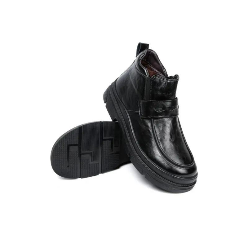 Wit Ankle Boots Men Black-7