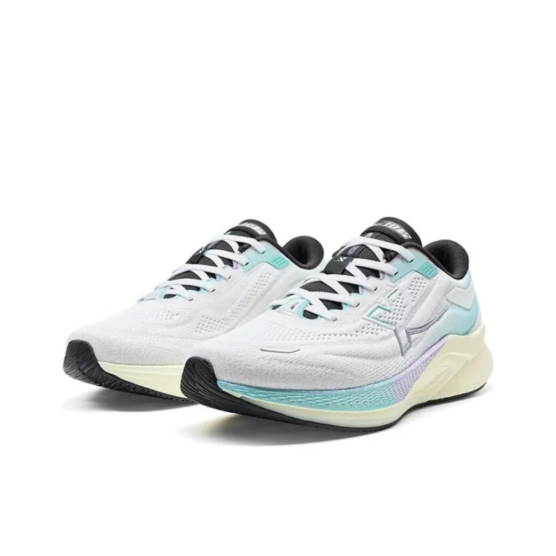 XTEP Tank Cheng 2.0 Wear Resistant Coverage Low Top Casual Running Shoes Women's White Cyan-2