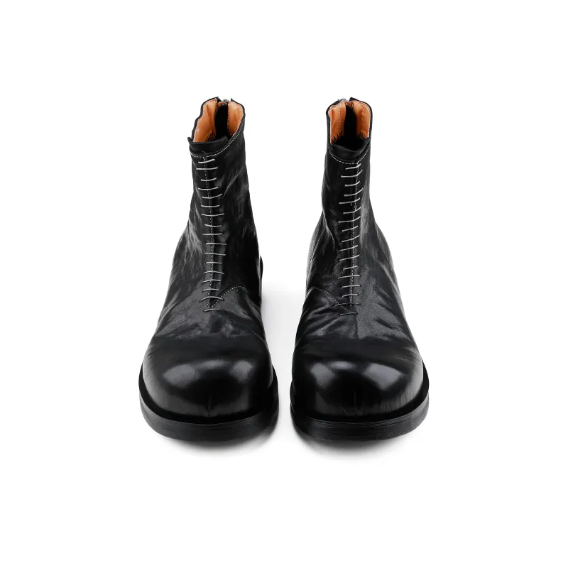 HANQIAORIJI The Abyss Series Ankle Boots Unisex Black-3